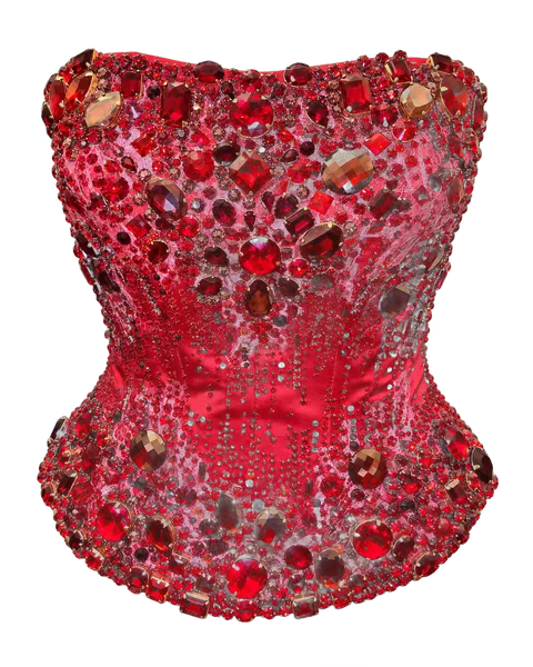 Ruby Crystal Corset